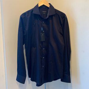 NWT Bugatchi Shaped Fit Shirt in Midnight